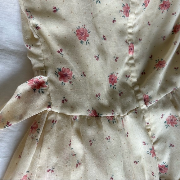 Vintage 1981 Jessica McClintock for Gunne Sax ivory-sprigged prom dress - Picture 5 of 7